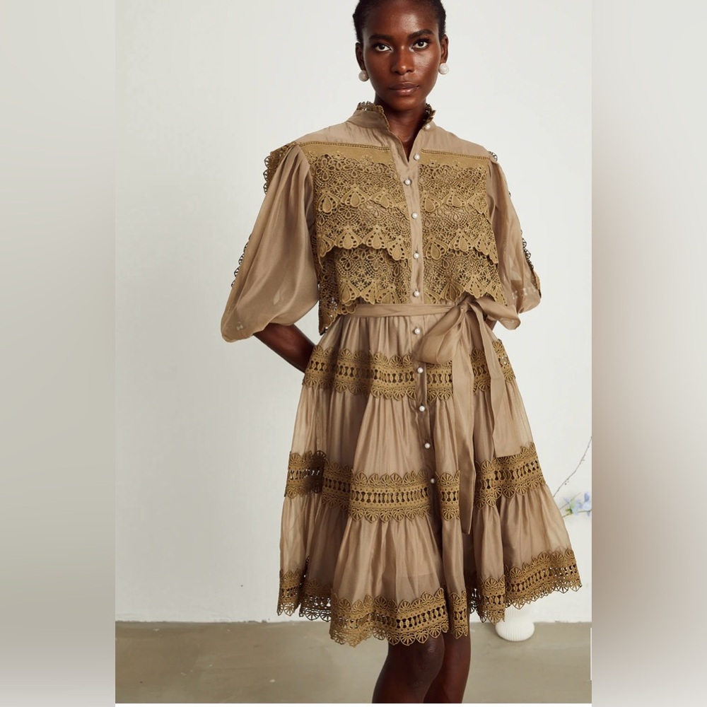 Miss Rossi green Lace Dress